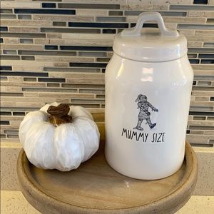 Rae dunn Mummy size jar halloween